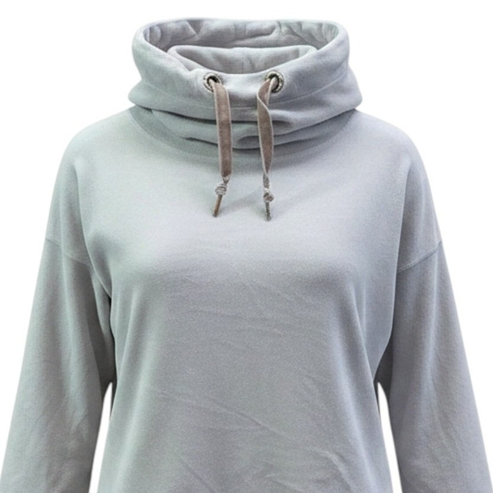 L CALVIN KLEIN PERFORMANCE Velour funnel neck pullover sweatshirt light gray mmm
